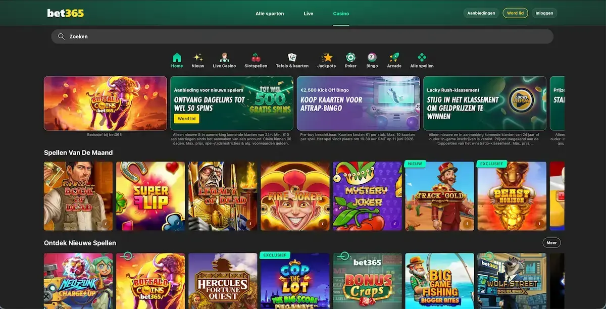 bet365 casino homepage